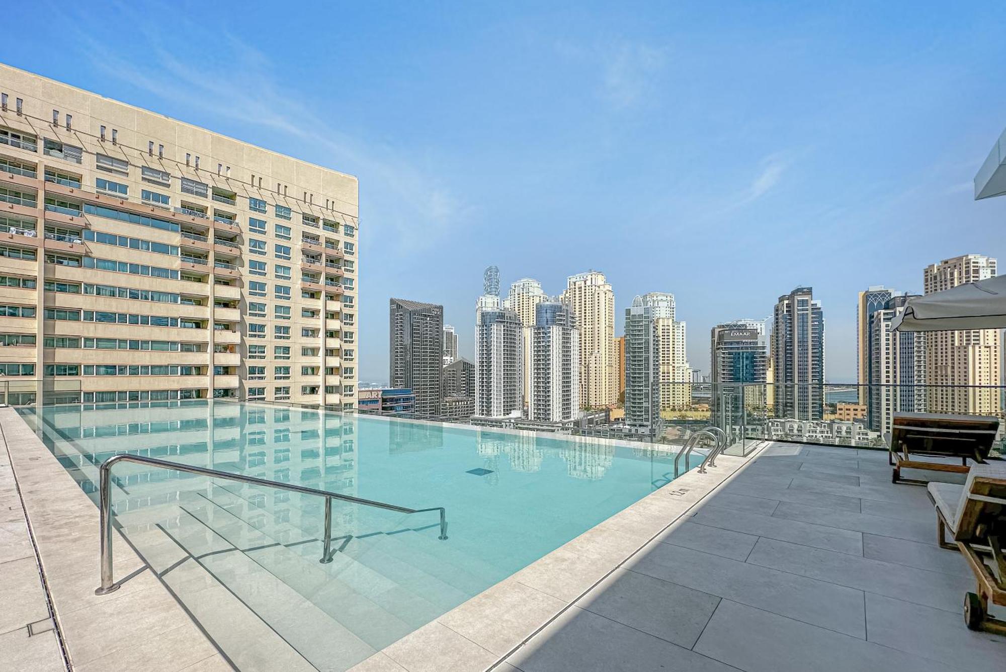 Ferienwohnung Modern 2Br High Floor Haven In Vida Dubai Marina Exterior foto