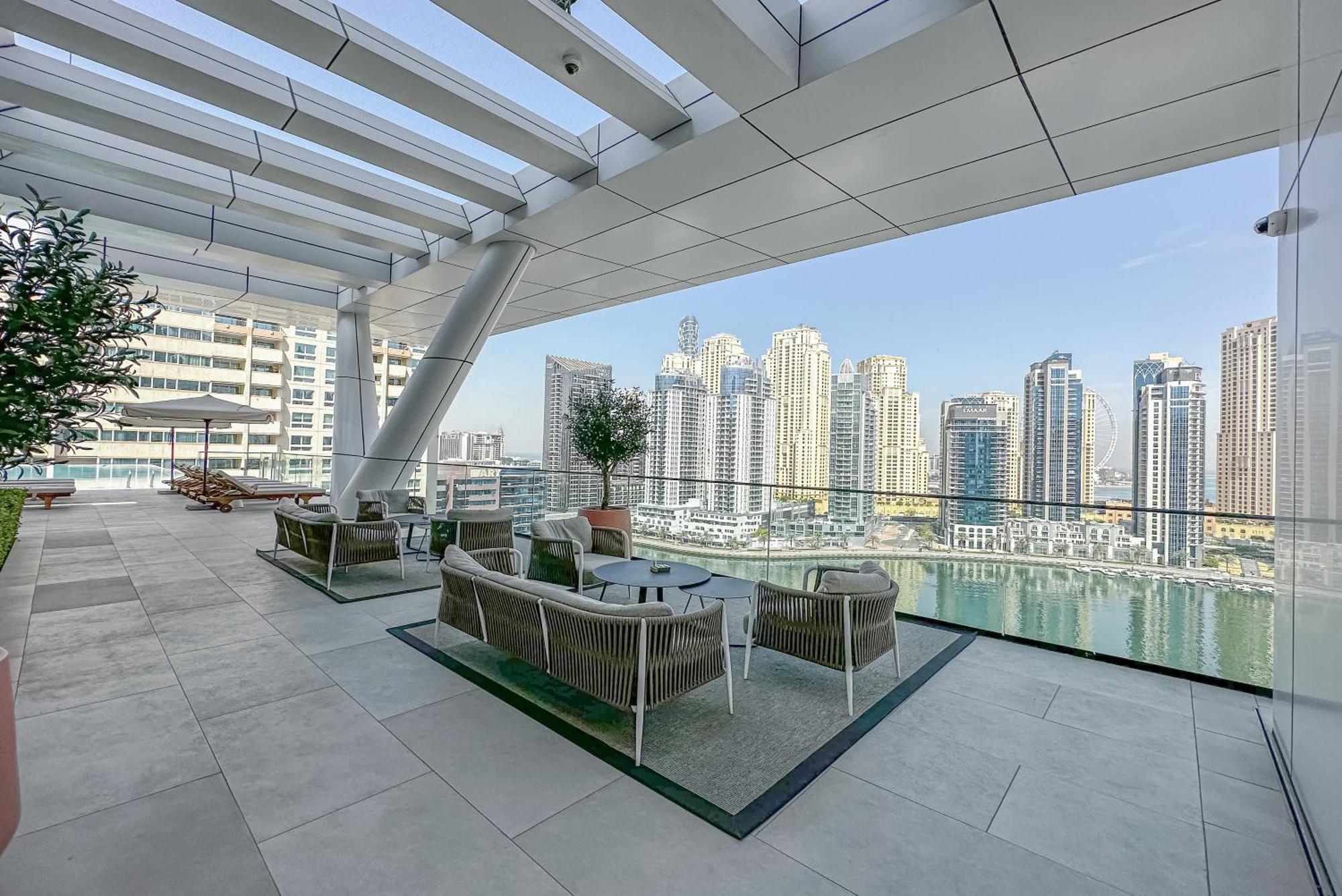 Ferienwohnung Modern 2Br High Floor Haven In Vida Dubai Marina Exterior foto