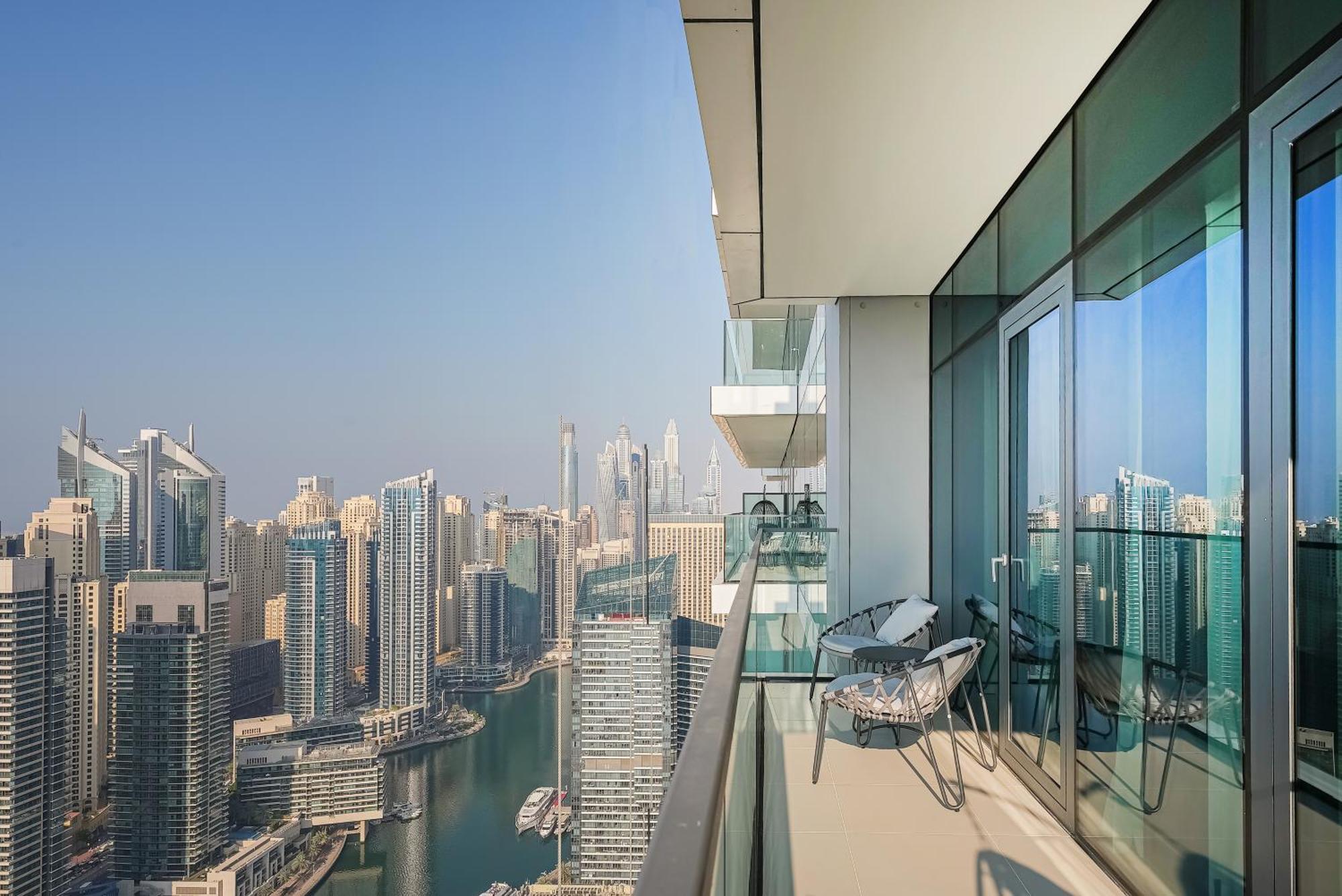 Ferienwohnung Modern 2Br High Floor Haven In Vida Dubai Marina Exterior foto