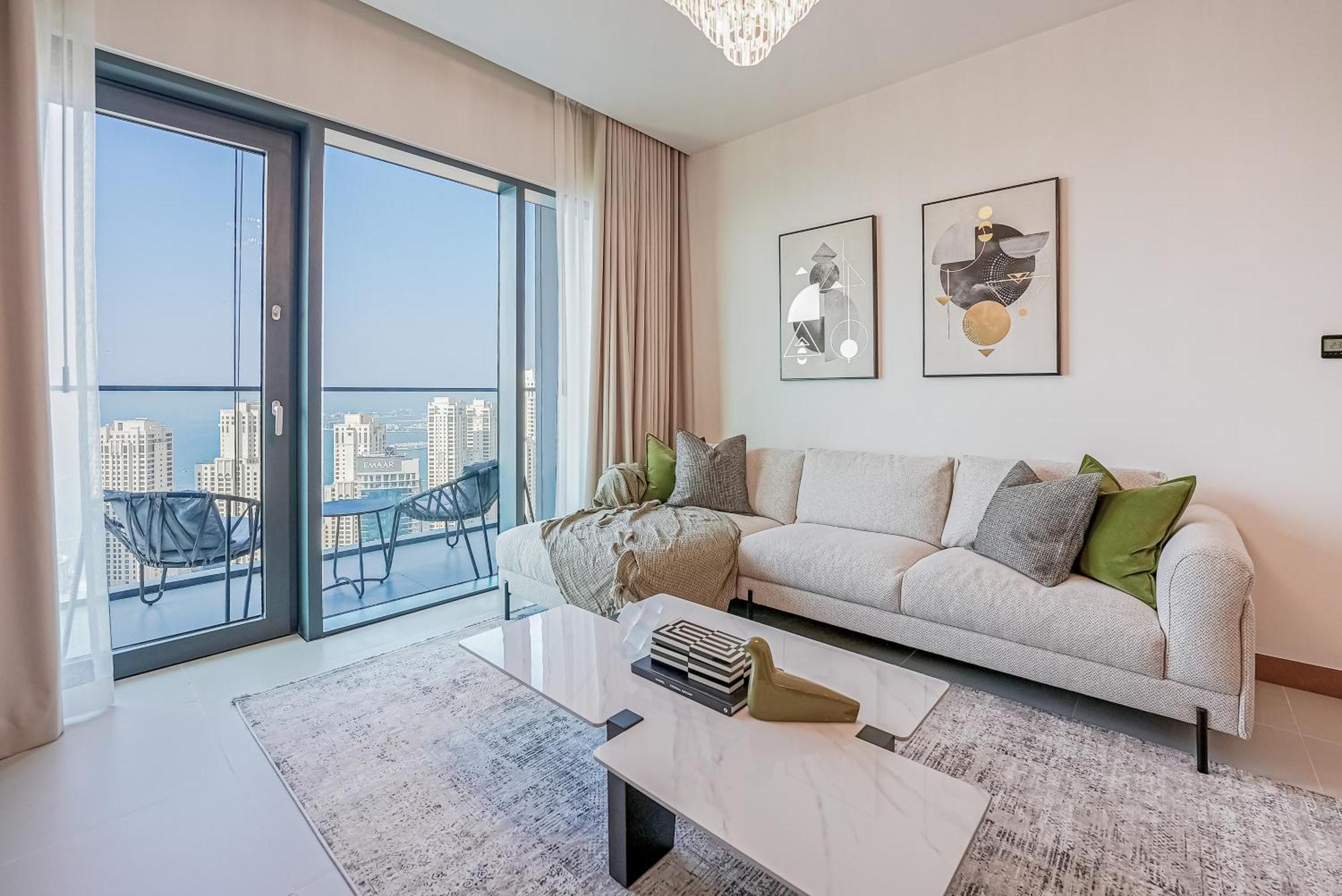 Ferienwohnung Modern 2Br High Floor Haven In Vida Dubai Marina Exterior foto